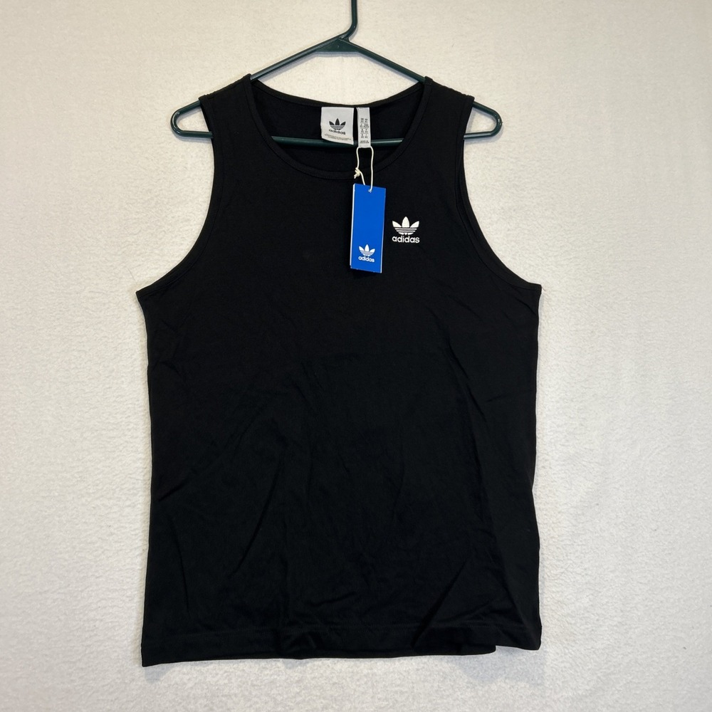 adidas Originals Men's Trefoil Essentials Tank Top Size XS Black IA4801